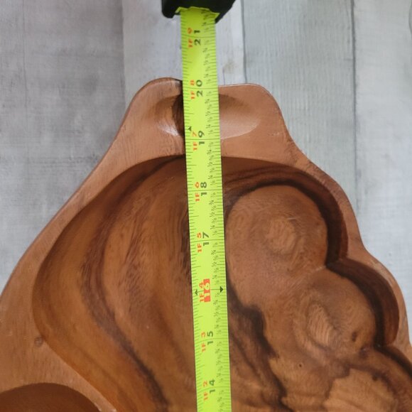 Vintage Solphin Monkeypod Wood Serving Tray Platter Handcrafted in Philippines 1 - Picture 6 of 7